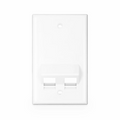 SFPS SyncEase Two Port Keystone Single Gang Wall Plate, White SFPS