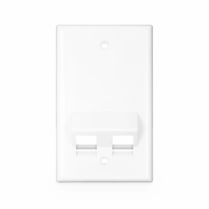 SFPS SyncEase Two Port Keystone Single Gang Wall Plate, White SFPS
