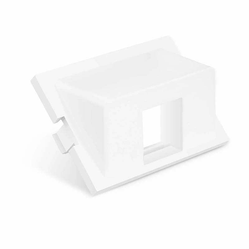SFPS 1-Port Angled MOS Adapter, 1.5 Units High, White SFPS
