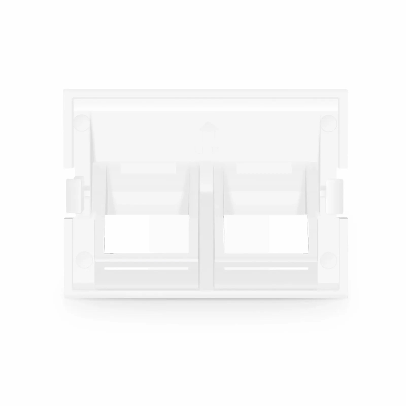 SFPS 2-Port Angled MOS Adapter, 1.5 Units High, White SFPS
