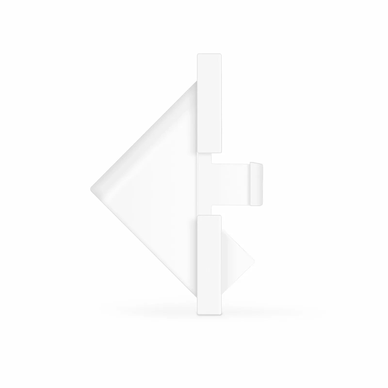 SFPS 1-Port Angled MOS Adapter, 1.5 Units High, White SFPS