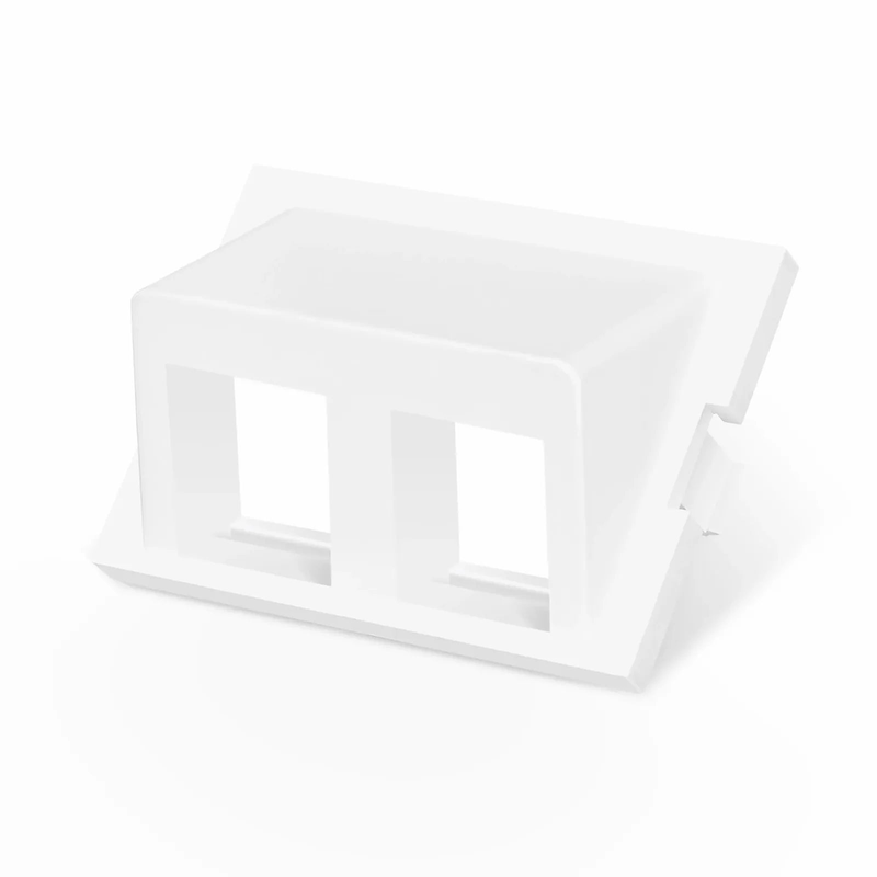 SFPS 2-Port Angled MOS Adapter, 1.5 Units High, White SFPS