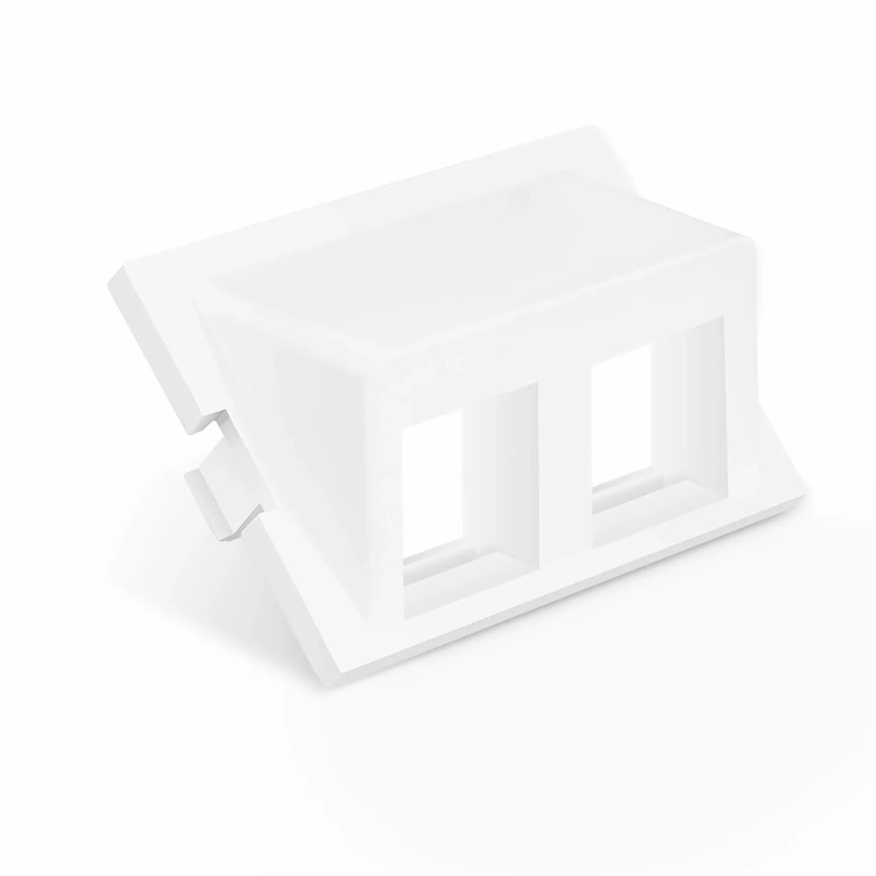 SFPS 2-Port Angled MOS Adapter, 1.5 Units High, White SFPS