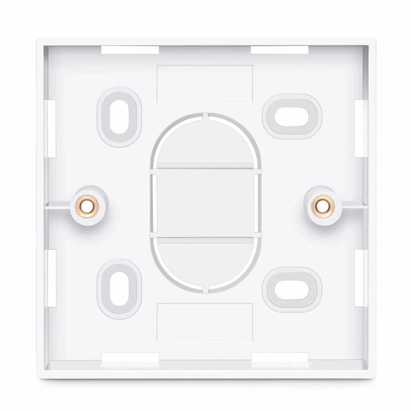 SFPS British-Style Single Gang Back Box, White, 3.39''x3.39'' SFPS