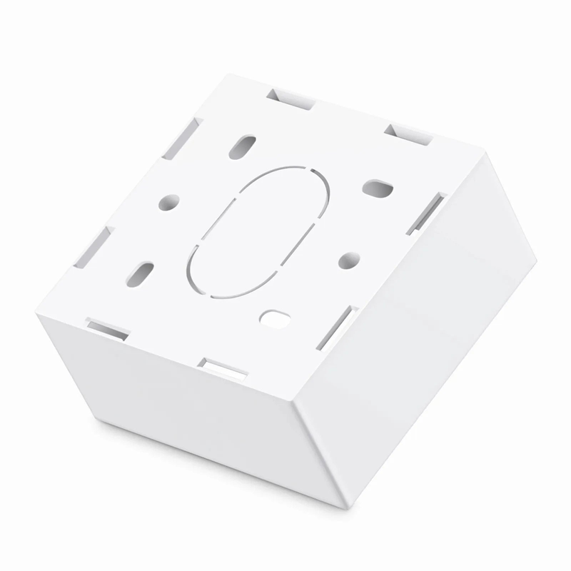 SFPS British-Style Single Gang Back Box, White, 3.39''x3.39'' SFPS