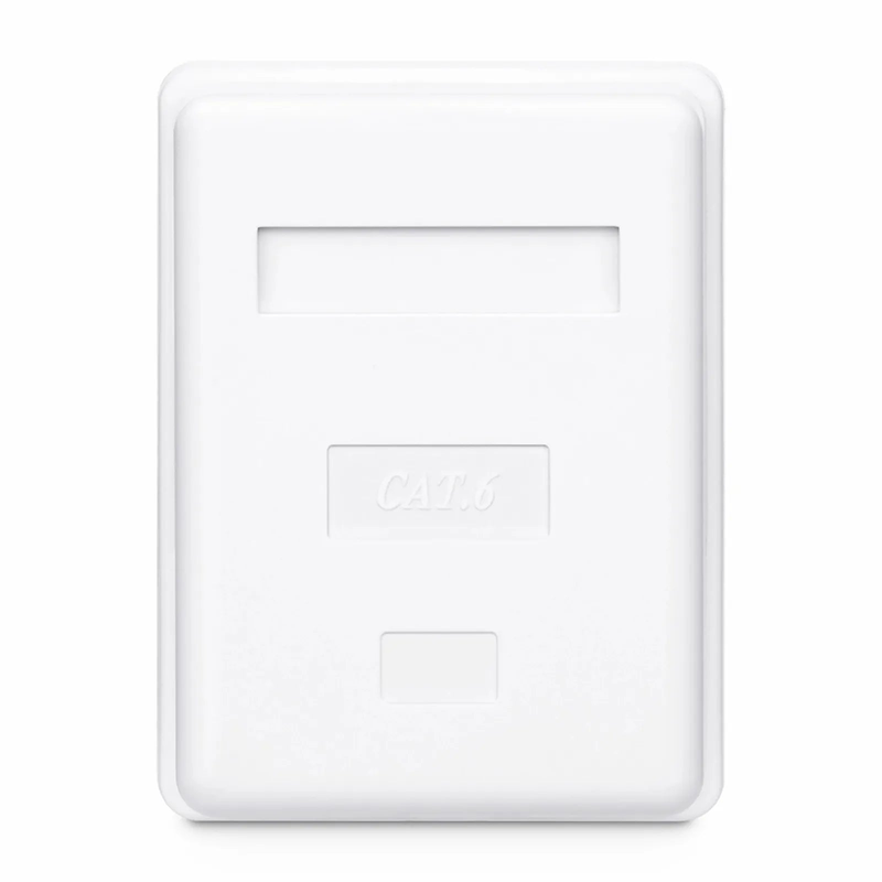 SFPS Cat6 RJ45 Shielded Surface Mount Box, 1 Port, White SFPS