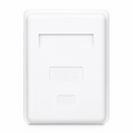 SFPS Cat6a RJ45 Shielded Surface Mount Box, 1 Port, White SFPS