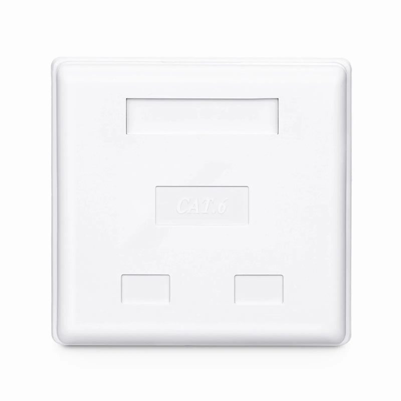 SFPS Cat6 RJ45 Shielded Surface Mount Box, 2 Ports, White SFPS