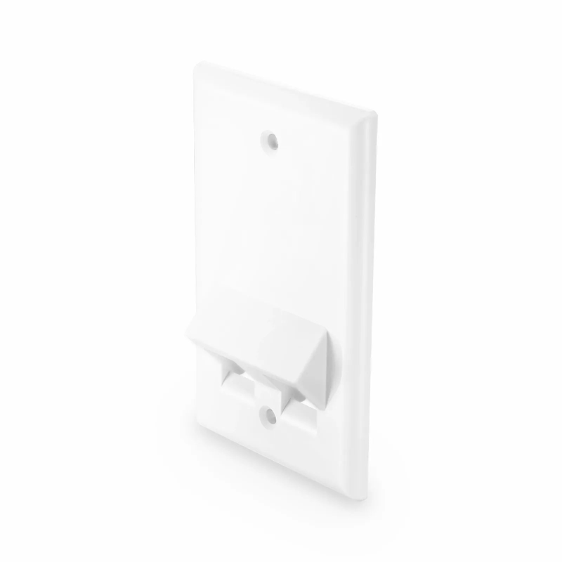 SFPS SyncEase Two Port Keystone Single Gang Wall Plate, White SFPS