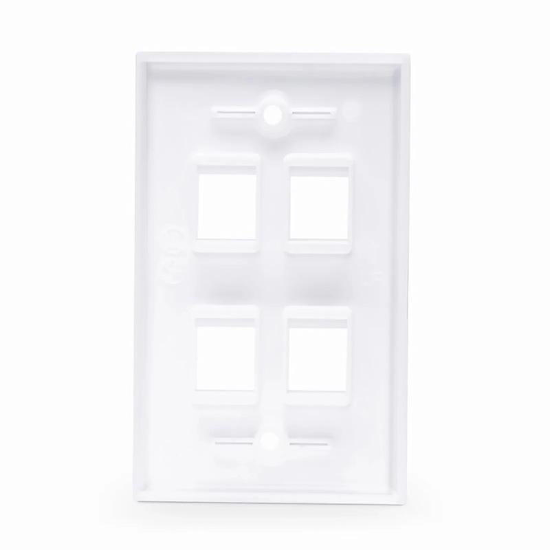 SFPS Four Ports Keystone Single Gang Wall Plate SFPS