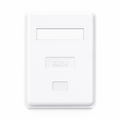 SFPS Cat6 RJ45 Unshielded Surface Mount Box, 1 Port, White SFPS