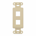 SFPS SyncEaseFFSystem Faceplate Frame Keystone Insert, 2 Ports, Ivory, 4.09'' x 1.4'' SFPS