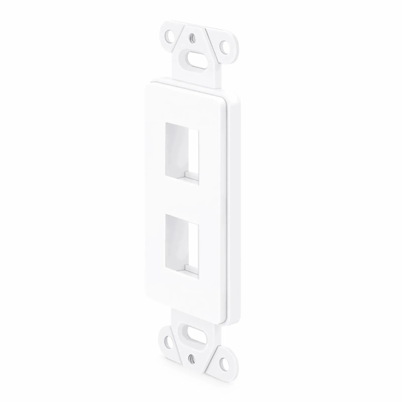 SFPS Faceplate Frame Keystone Insert, 2 Ports, White, 4.09'' x 1.40'' SFPS