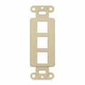 SFPS SyncEaseFFSystem Faceplate Frame Keystone Insert, 3 Ports, Ivory, 4.09'' x 1.4'' SFPS