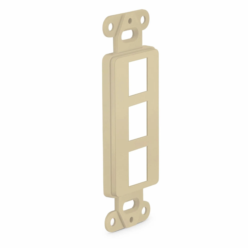 SFPS SyncEaseFFSystem Faceplate Frame Keystone Insert, 3 Ports, Ivory, 4.09'' x 1.4'' SFPS