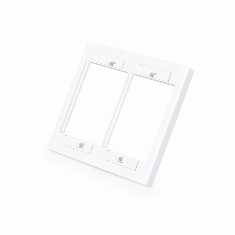 SFPS Dual-Gang MOS Faceplate Frame, White SFPS