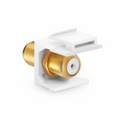 SFPS Feedthrough SyncEase F-Connector, Gold-Plated, White Housing SFPS
