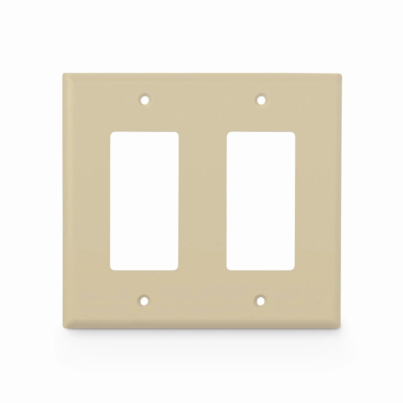 SFPS Dual Gang FFSystem Screwless Faceplate Frame, White, 4.87"x4.94" SFPS