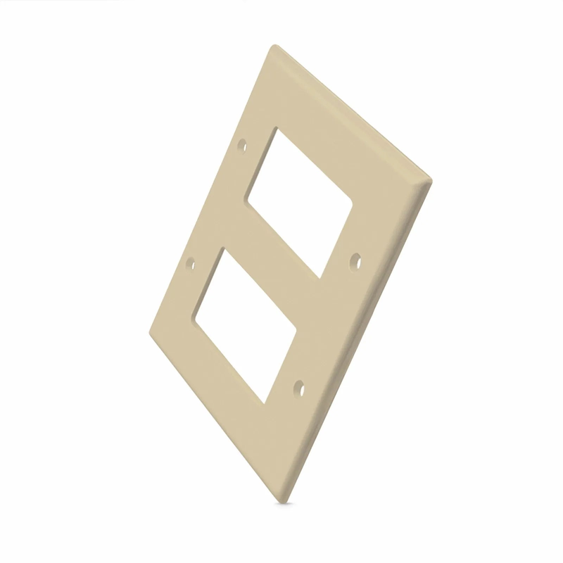 SFPS Dual Gang FFSystem Screwless Faceplate Frame, White, 4.87"x4.94" SFPS