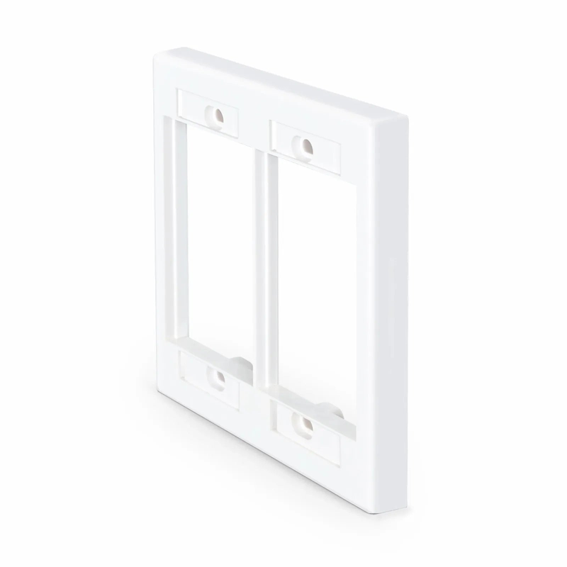 SFPS Dual-Gang MOS Faceplate Frame, White SFPS