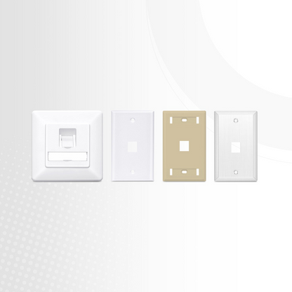 SFPS SyncEase Two Port Keystone Single Gang Wall Plate, White SFPS