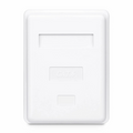 SFPS Cat6 RJ45 Shielded Surface Mount Box, 1 Port, White SFPS