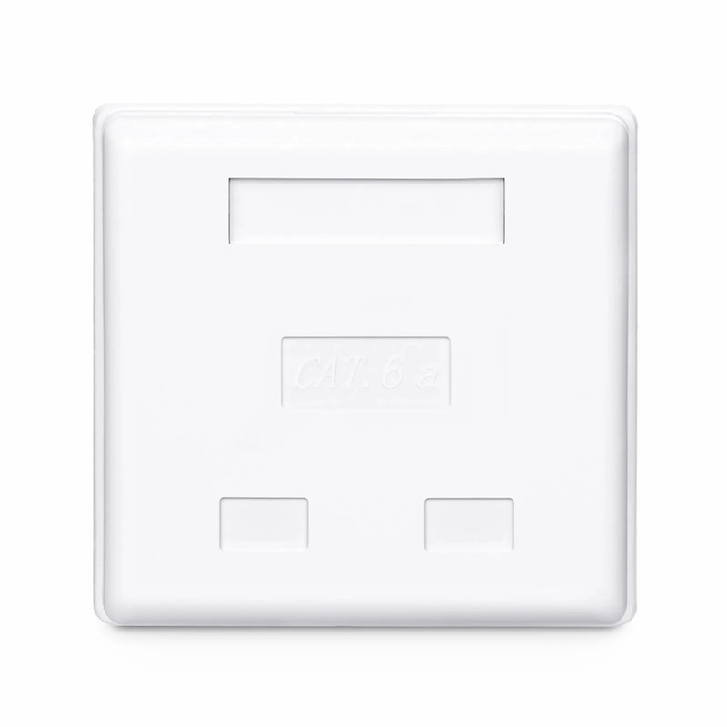 SFPS Cat6a RJ45 Shielded Surface Mount Box, 2 Ports, White SFPS