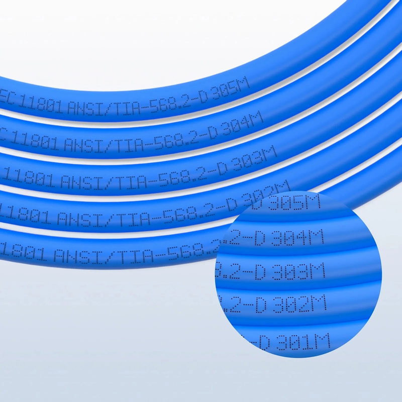 SFPS Cat6 Ethernet Bulk Cable, 1000ft (305m), UL Listed, 24AWG Stranded Pure Bare Copper Wire, 550MHz, Unshielded (UTP), PVC CM, with Reel (Blue)
