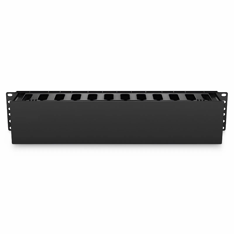 SFPS Horizontal Single Sided Manager, 2RU, Finger Duct with Cover, 3.43 in. Depth SFPS
