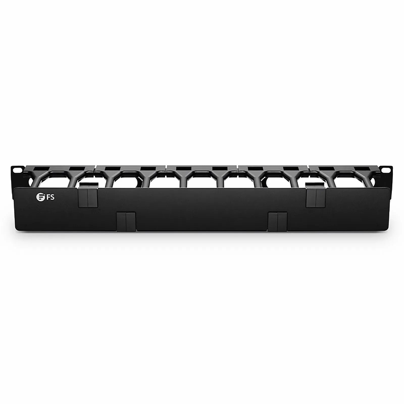 SFPS Horizontal Single Sided Steel Manager, 1RU, Finger Duct with Cover, 4.44 in. Depth SFPS