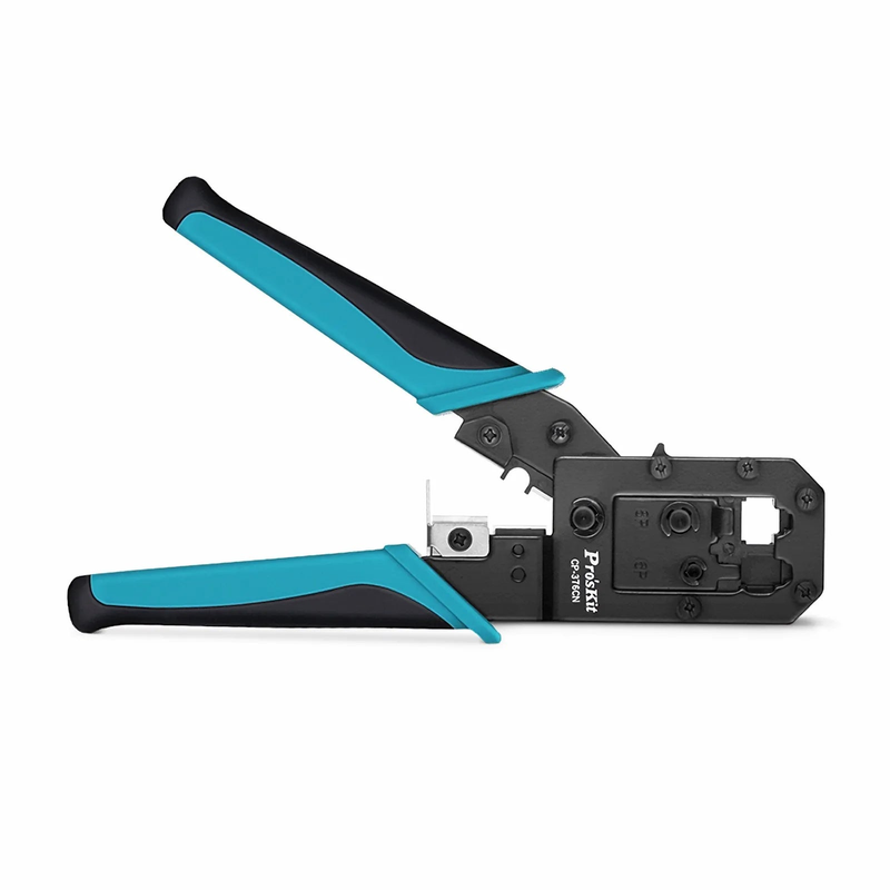 SFPS Pro'sKitA® All-in-one Modular Tool, Wire Stripper Cutter Crimper for 6P/8P Modular Plugs with Safety Baffle SFPS