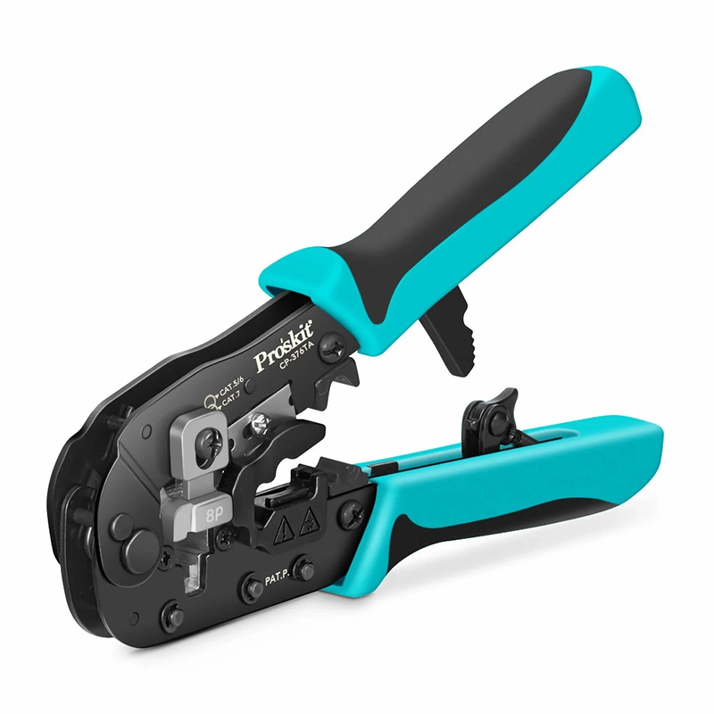 SFPS Pro'sKitA® All-in-one Modular Tool, Wire Stripper Cutter Crimper for Cat5/5e Cat6/6a Cat7 Modular Plugs with Dovetail Clip SFPS