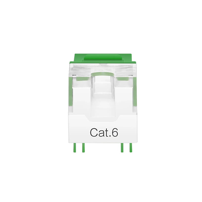 SFPS Cat6 RJ45 (8P8C) Unshielded Punch Down Keystone Jack Module, Green, 12Pcs/Pack SFPS