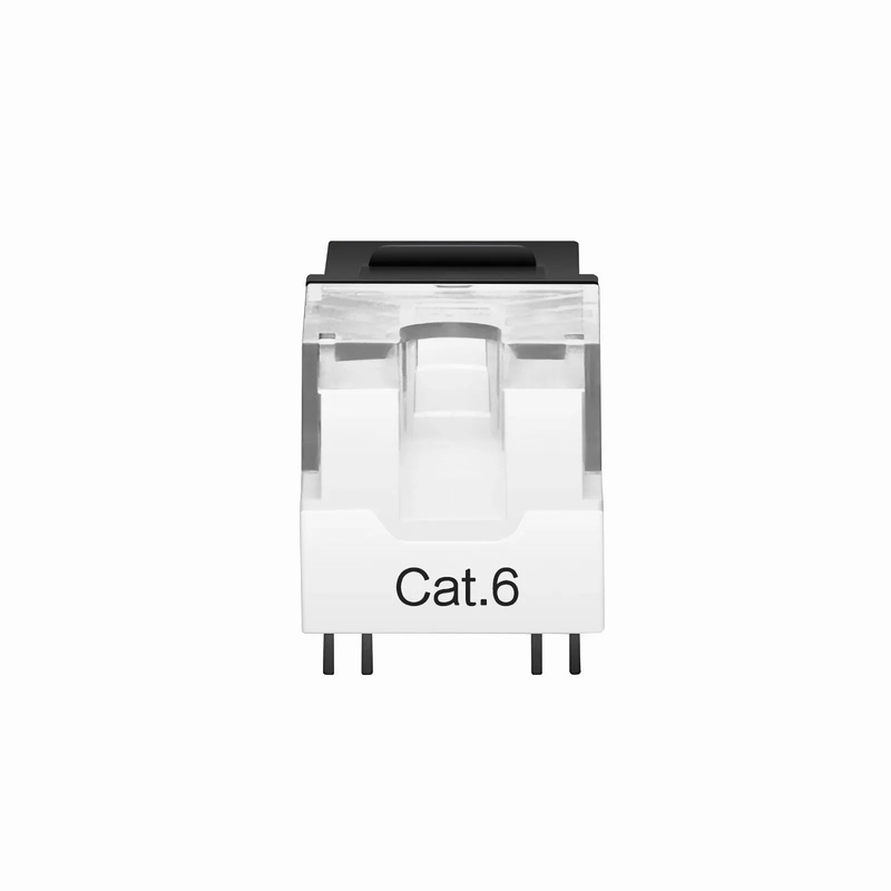 SFPS Cat6 RJ45 (8P8C) Unshielded Punch Down Keystone Jack Module, Black, 12Pcs/Pack SFPS