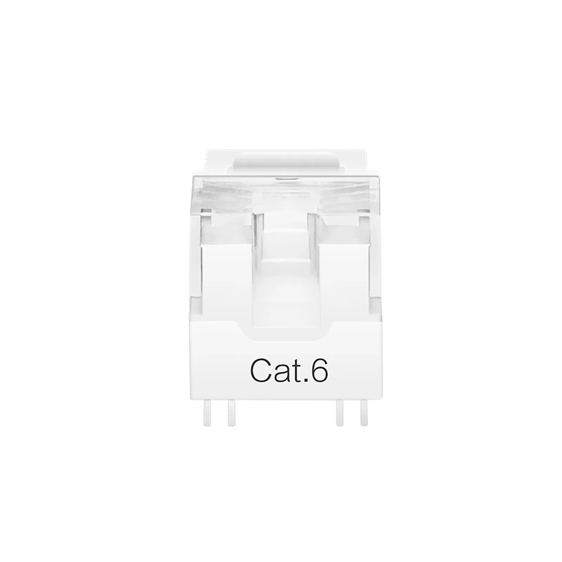 SFPS Cat6 RJ45 (8P8C) Unshielded Punch Down Keystone Jack Module, White, 12Pcs/Pack SFPS