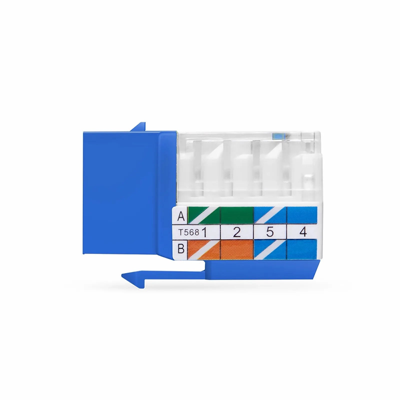 SFPS Cat6 RJ45 (8P8C) Unshielded Punch Down Keystone Jack Module, Blue, 12Pcs/Pack SFPS