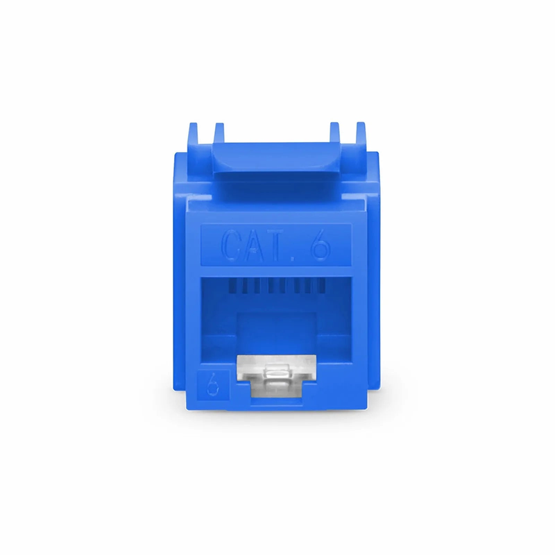 SFPS Cat6 RJ45 (8P8C) Unshielded Punch Down Keystone Jack Module, Blue, 12Pcs/Pack SFPS