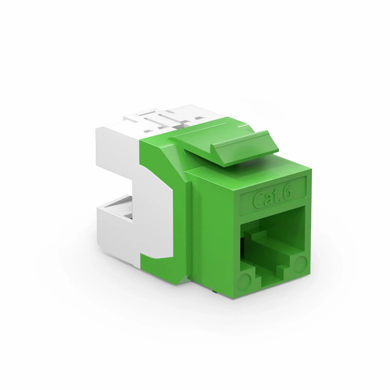 SFPS Cat6 RJ45 (8P8C) Unshielded Punch Down Keystone Jack Module, Green (10 pcs/Pack) SFPS
