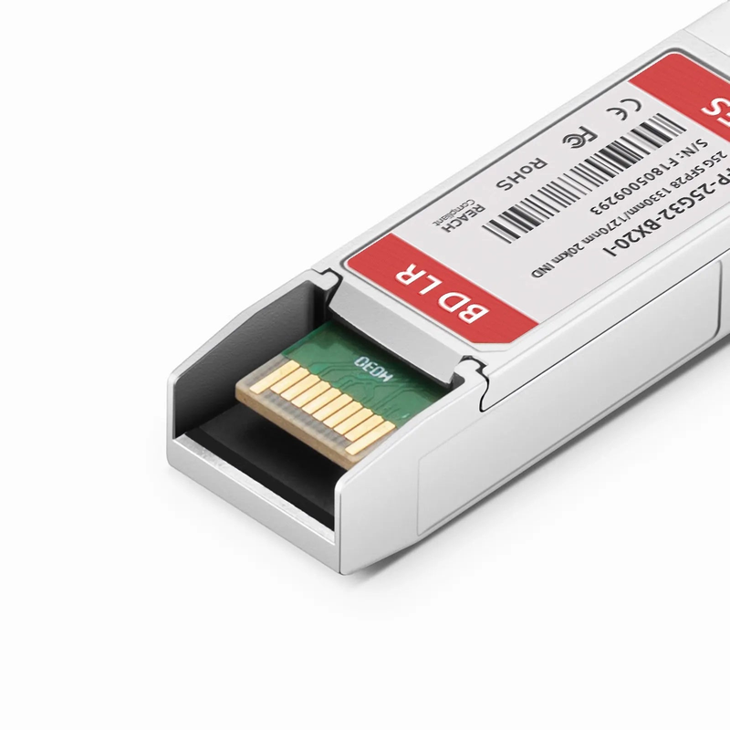 FyberOptix Cisco Compatible 25GBASE-D SFP28 BiDi 1330nm-TX/1270nm-RX 20km DOM Simplex LC/UPC SMF Optical Transceiver Module (Industrial) Fyber Optix