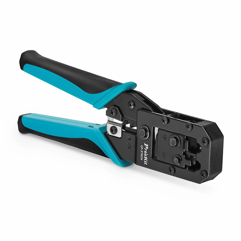 SFPS Pro'sKitA® All-in-one Modular Tool, Wire Stripper Cutter Crimper for 6P/8P Modular Plugs with Safety Baffle SFPS