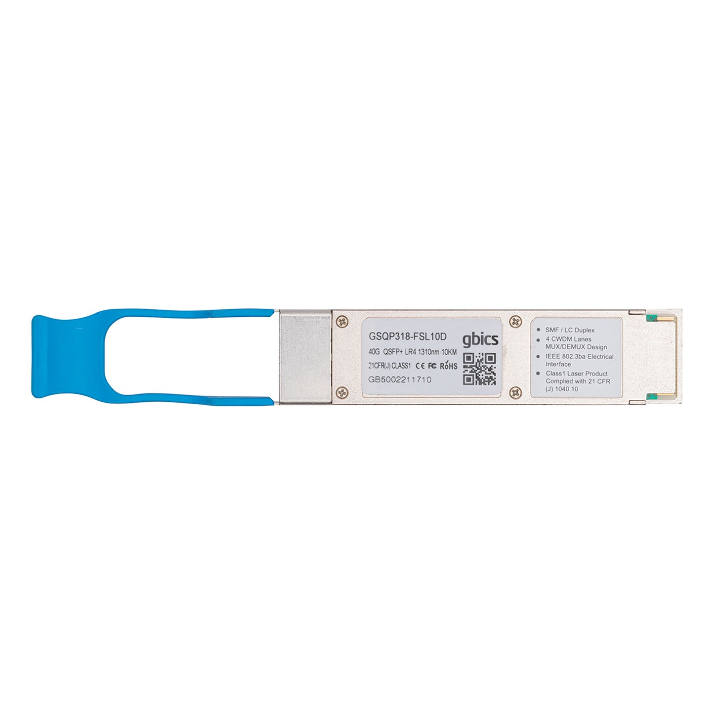 02310MHS - Huawei Compatible 40GBASE-LR4 QSFP+ 1310nm 10km LC DOM Transceiver Module GBICS STORE