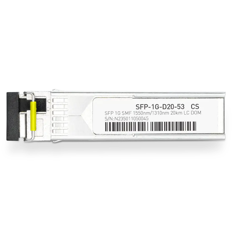Brocade E1MG-1G-BXD-20 Compatible 1000BASE-D20-53 SFP TX-1550nm/RX-1310nm 20km DOM Simplex LC Transceiver Module for SMF SFPS
