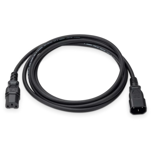 2.5m (8.2ft) C14 to C15 1.0mm² 10A/250V Power Extension Cord, Black, Compatible with Q3200-RA / Q3400-RA XDR InfiniBand Switches and Other Data Center Servers SFPS