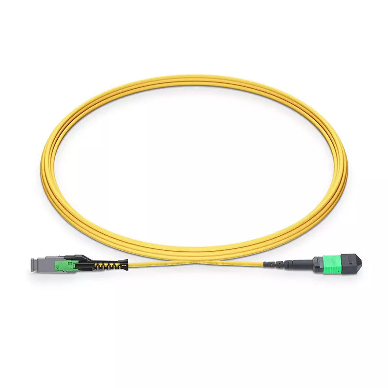 0.5m (1.6ft) MMC Jumper, MMC-16 APC (Female) to MPO-16 APC (Female), 16 Fibers, Single Mode (OS2), Jumper Polarity, OFNP, 2.5mm, Max IL ≤ 0.35dB, Yellow SFPS