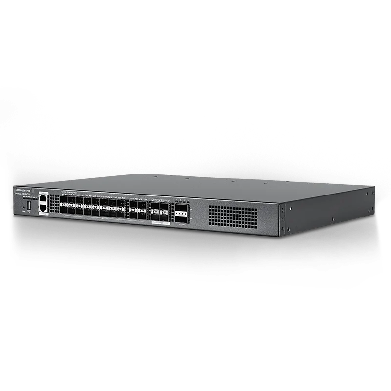 24-Port Ethernet L3 Switch, 20×10Gb SFP+, with 4×25Gb SFP28 and 2×40Gb QSFP+, Broadcom Chip, for DCN/Enterprise Network SFPS