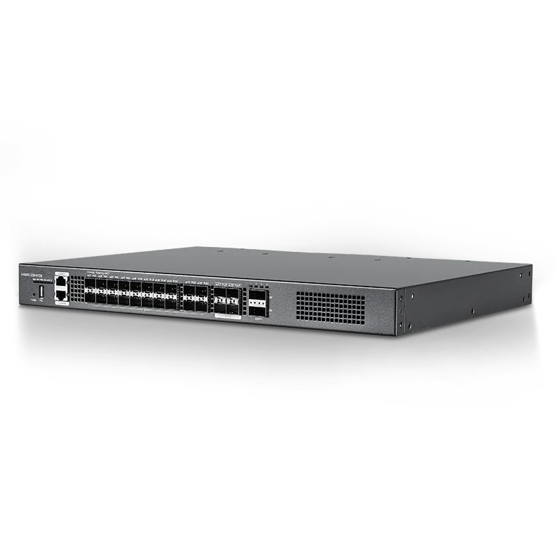 24-Port Ethernet L3 Switch, 20×10Gb SFP+, with 4×25Gb SFP28 and 2×40Gb QSFP+, Broadcom Chip, for DCN/Enterprise Network SFPS