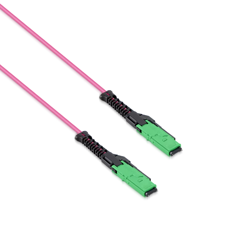 2m (7ft) MMC Jumper, MMC-16 APC (Male) to MMC-16 APC (Male), 16 Fibers, Multimode (OM4), Trunk Polarity, OFNP, 2.5mm, Max IL ≤ 0.35dB, Magenta SFPS