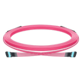 15m (49ft) Pre-terminated MPO trunk cable, 48 Fibers, 4 x MPO-12 UPC (Male) to 4 x MPO-12 UPC (Male) Multimode (OM4) Type B, LSZH（OFNR）, 0.35dB Max, Magenta, breakout 80cm SFPS