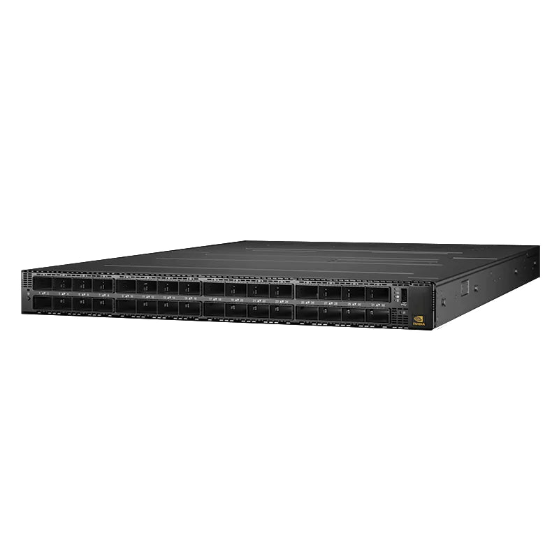 NVIDIA MQM9790-NS2R Quantum-2 NDR InfiniBand Switch, 64-ports NDR 400Gb/s, 32 OSFP Ports, Unmanaged, Connector-to-power (C2P) Airflow (reverse), with 1-year Service SFPS