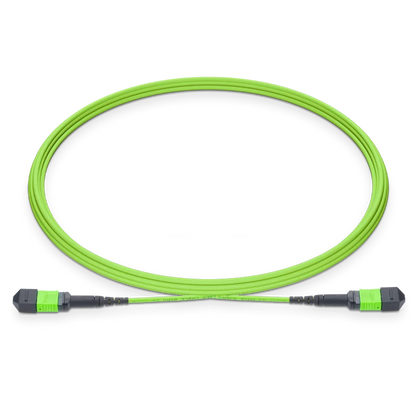 3m (10ft) MPO-12 UPC (Female) to MPO-12 UPC (Female) 12 Fibers Multimode (OM5) Jumper, Type B, LSZH, 3.0mm, Max IL ÃƒÂ¢Ã¢â‚¬Â°Ã‚Â¤ 0.35dB, Lime Green SFPS